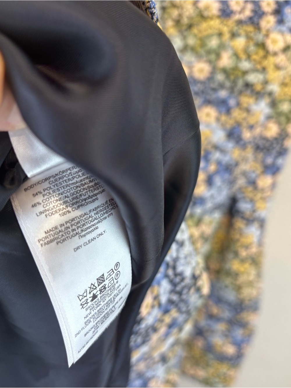 Brooks Brothers Blue Floral Upholstery French Woven Jacquard Tea Dress Sz 12 - Picture 11 of 11